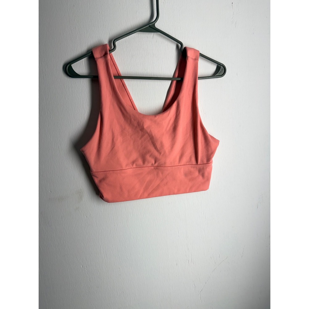 Active Life Women Coral Pink Sports Bra Size L Yoga Gym Workout Crop Top